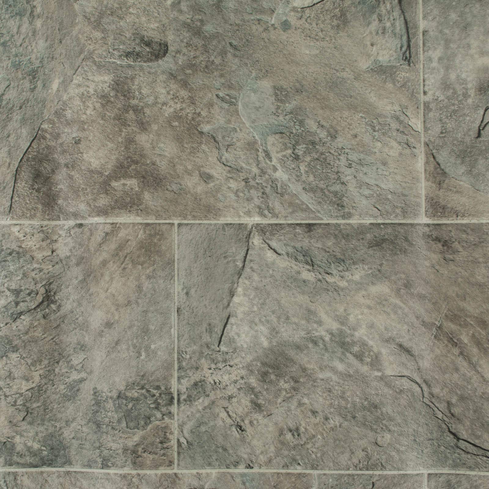 247Floors Stone & Tile Effect Apex Vinyl Flooring 2.6mm Thick Foam Backed R11 Lino (Grey Slate Tiles, 2m x 2m / 6ft 6" x 6ft 6")