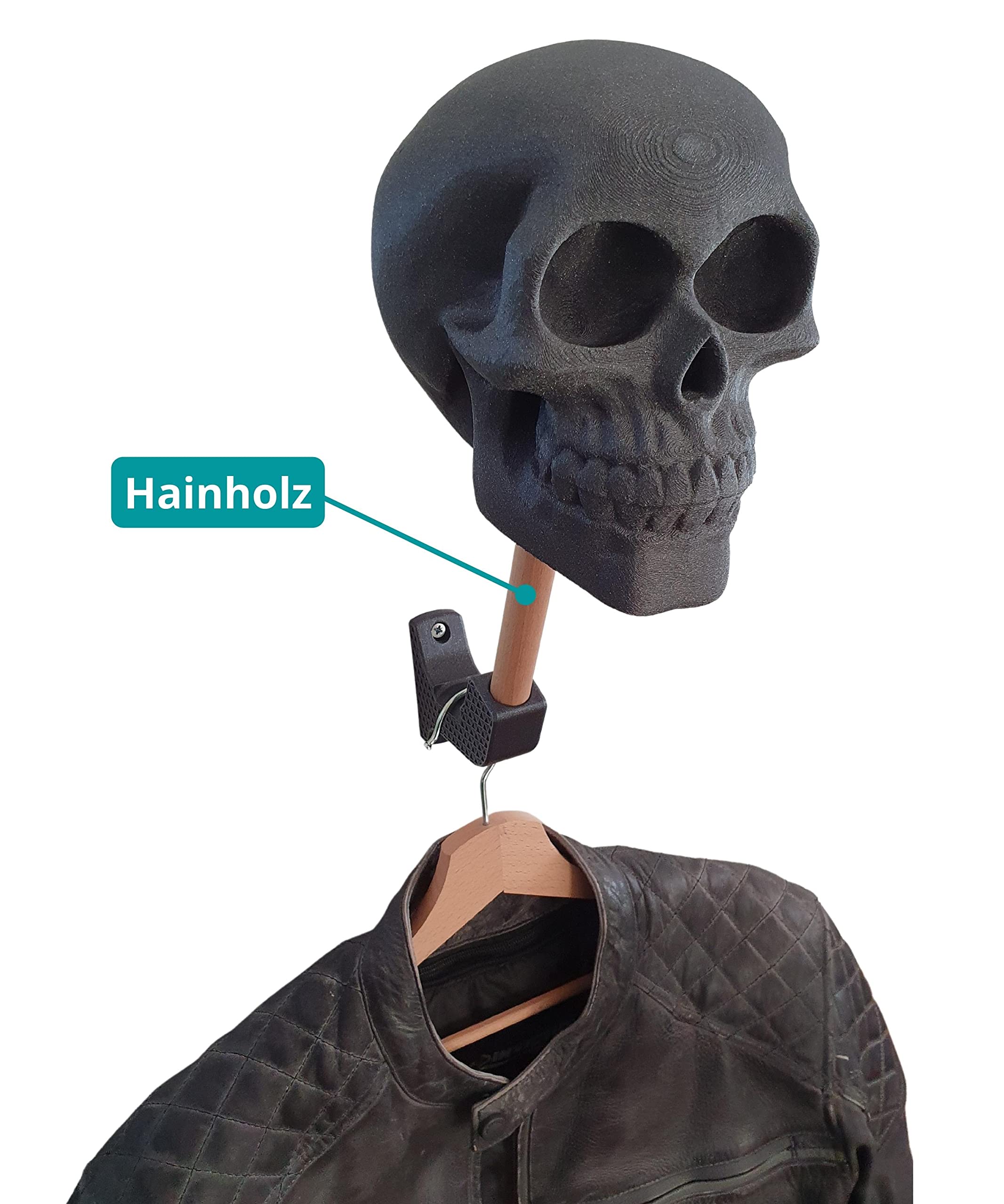 Motorradhelmhalterung in Schädel-Form – Helmhalter Wand Skull