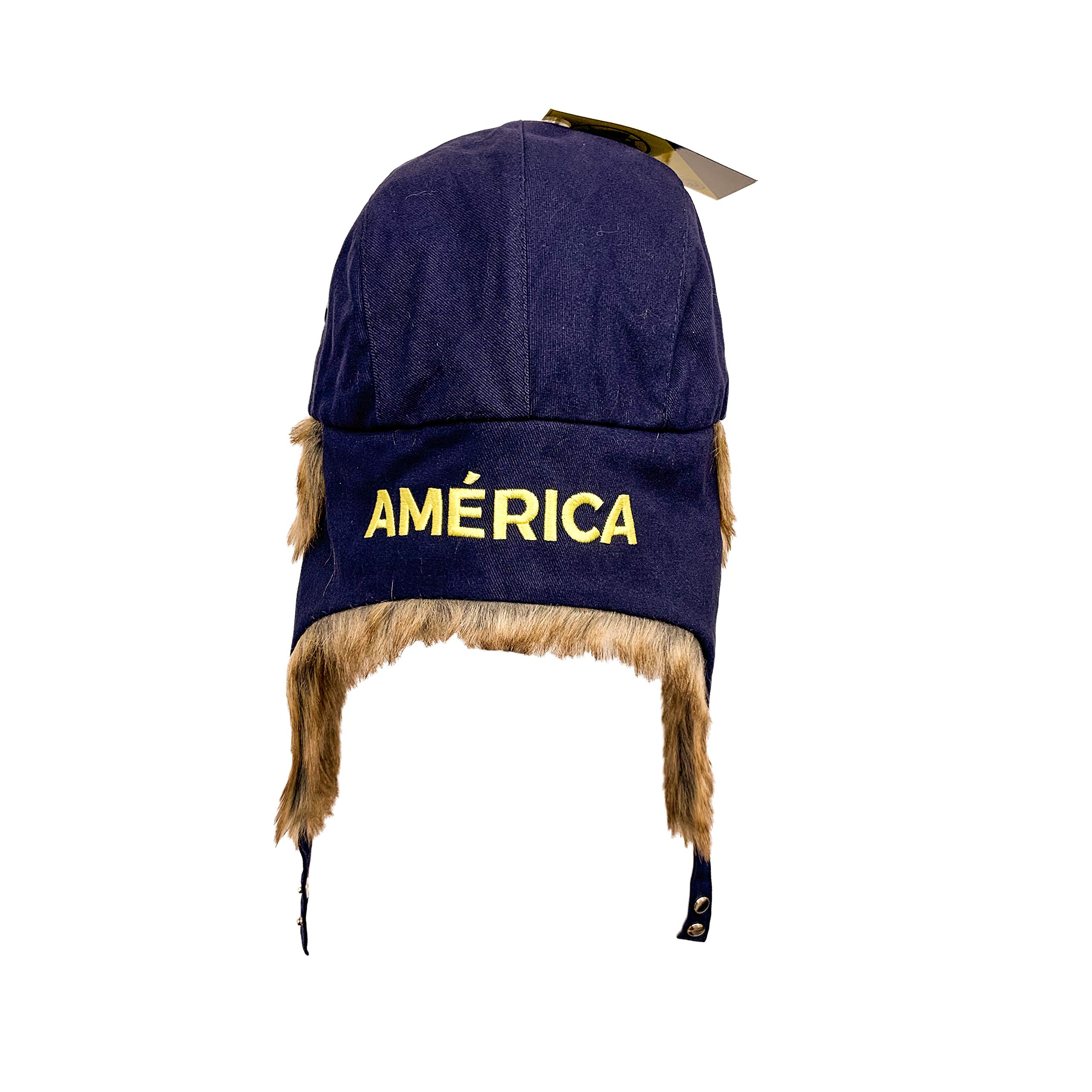 Icon Sports Club America Trapper Hat, Licensed America Winter Hat Navy