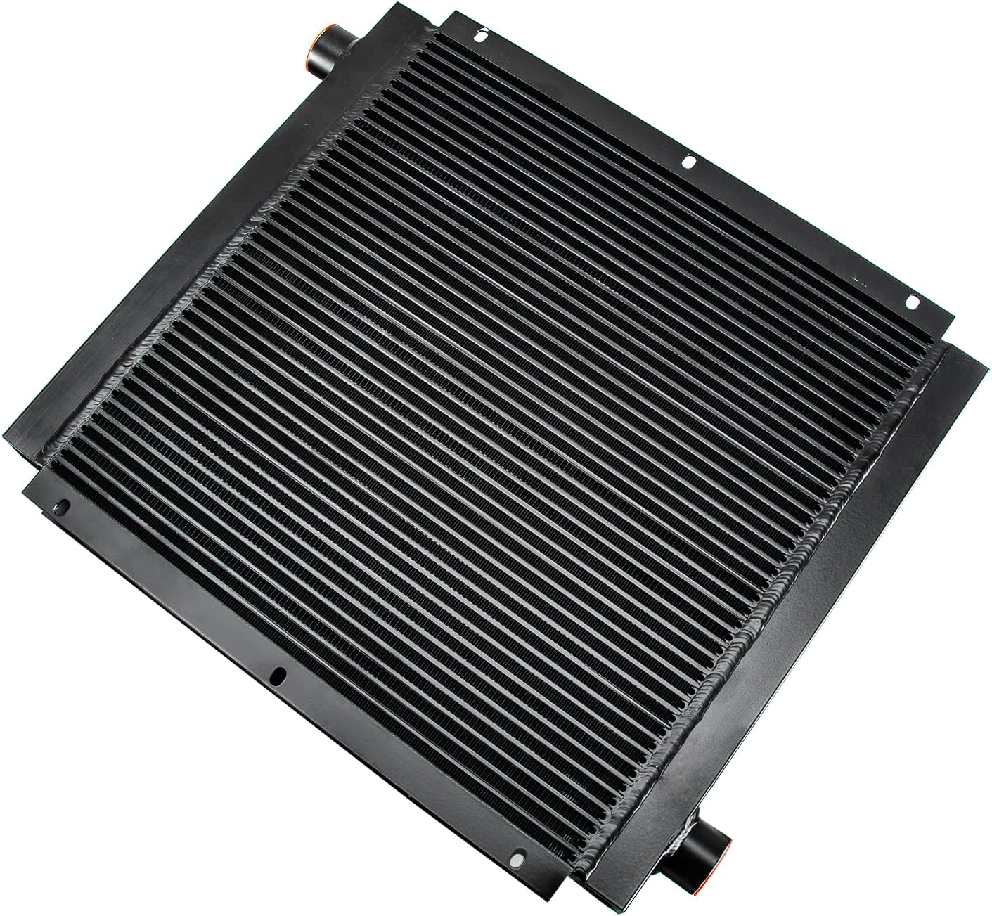 0-120 GPM 90HP Mobile Hydraulic Oil Cooler, Full Aluminum Cooler for Heavy Duty Industrial Hydraulic System Cooling (Black)