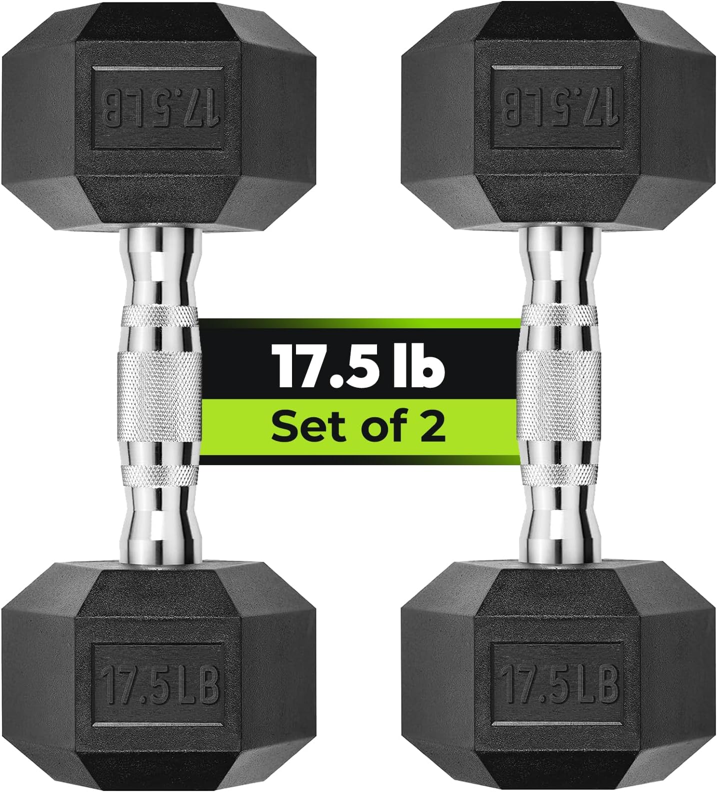 Hex Dumbbell Set, 2.5-65 lb Rubber Encased Exercise & Fitness Dumbbells, Weights Dumbbells Set of 2, Hand Weight for Strength Training
