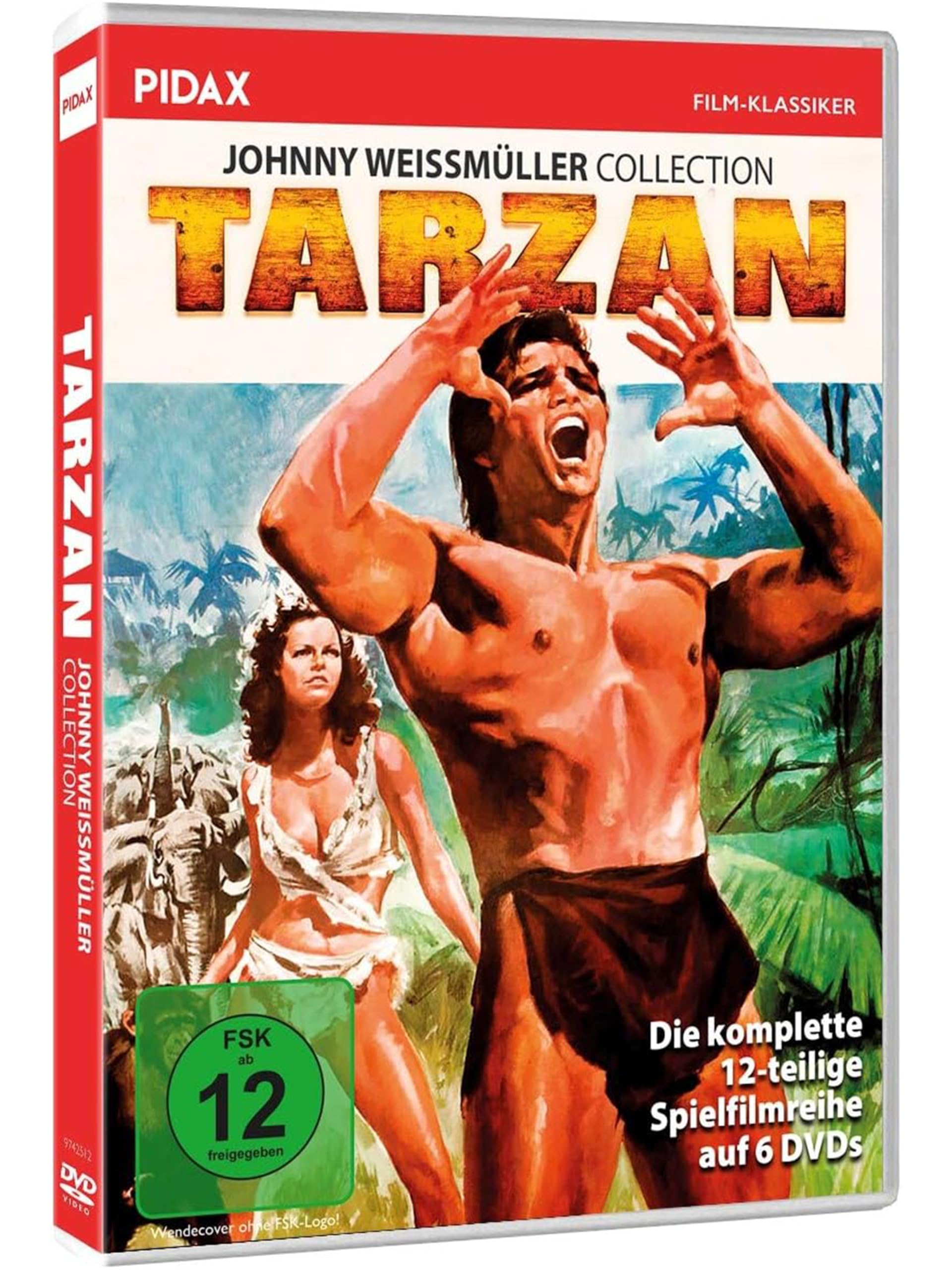 Tarzan Box - Johnny Weissmüller Collection / Alle 12 Tarzan-Abenteuer Filme mit Johnny Weissmüller in einer Sammlung (Pidax Film-Klassiker) [6 DVDs]
