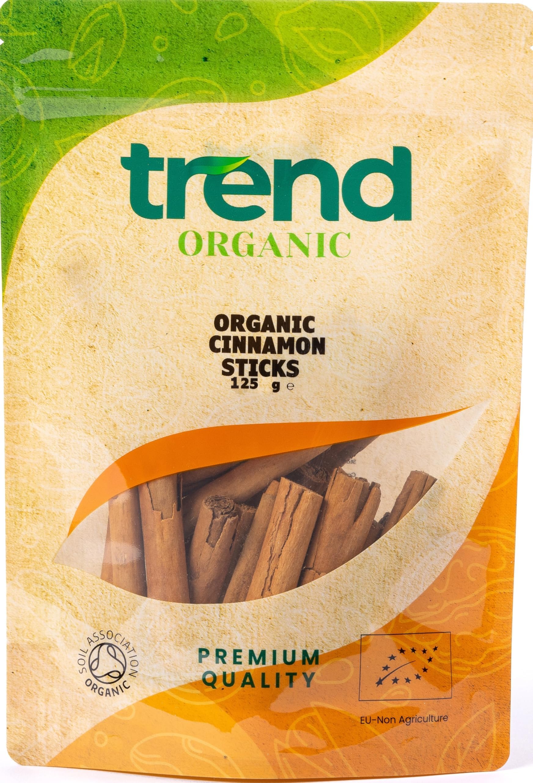 Trend Organic True Ceylon Cinnamon Sticks, 125g - Culinary Delight with a Sweet and Warm Flavour, Perfect for Baking and Cooking, and DIY Festive Holiday Decorations, Certified Organic, No Additives