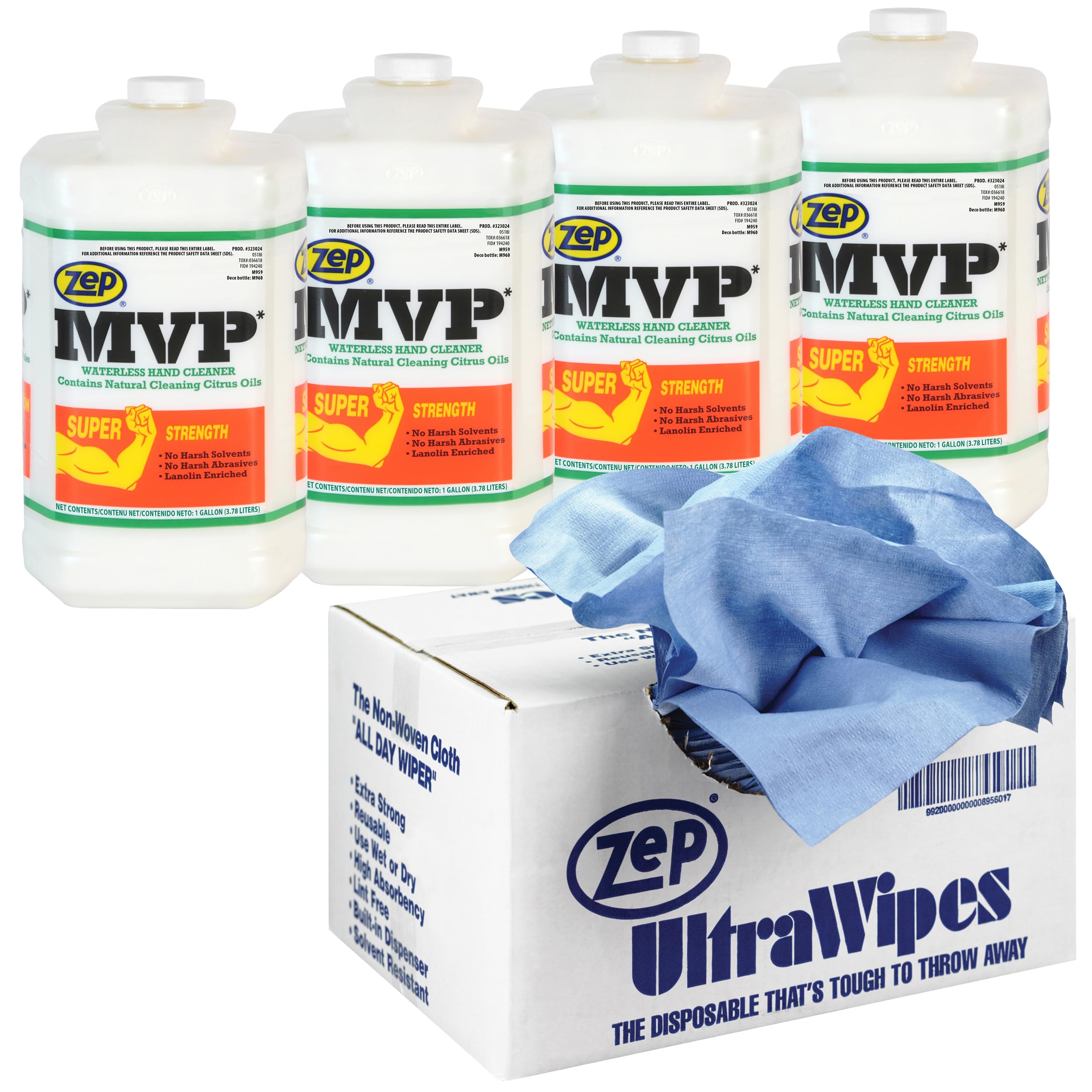 Amazon.com: Zep MVP Waterless Hand Cleaner Ultra Wipes Shop Towels
