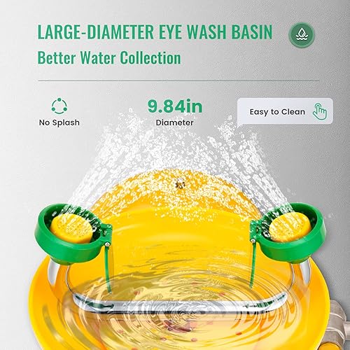 Miniatura 4 de Huanyu Estación de lavado de ojos de emergencia Estación de lavado de ojos montado en la pared Estación de lavado de ojos de seguridad Kit de lavado