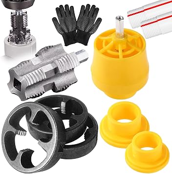 Electric Drill Compatible Pvc Pipe Threader Kit with Various Die Sizes, Pvc Pipe Threader Kit, Pvc Threader Set Internal+ External