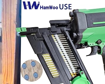 HW HAMWOO 21°Framing Nails,Smooth Shank,2,2-1/2,3,3-1/2:1200pcs | Galvanized,Round Head,Suitable for 20 to 22 Degree Framing Nailer