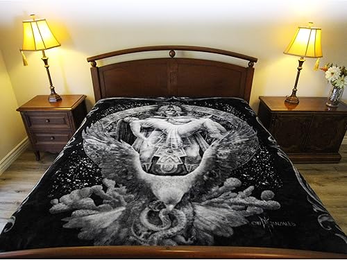 Miniatura 3 de Manta de felpa Alma Azteca - Cama Queen de 79 x 95 pulgadas - Manta de piel sintética edición especial para camas, sofá, picnic, camping