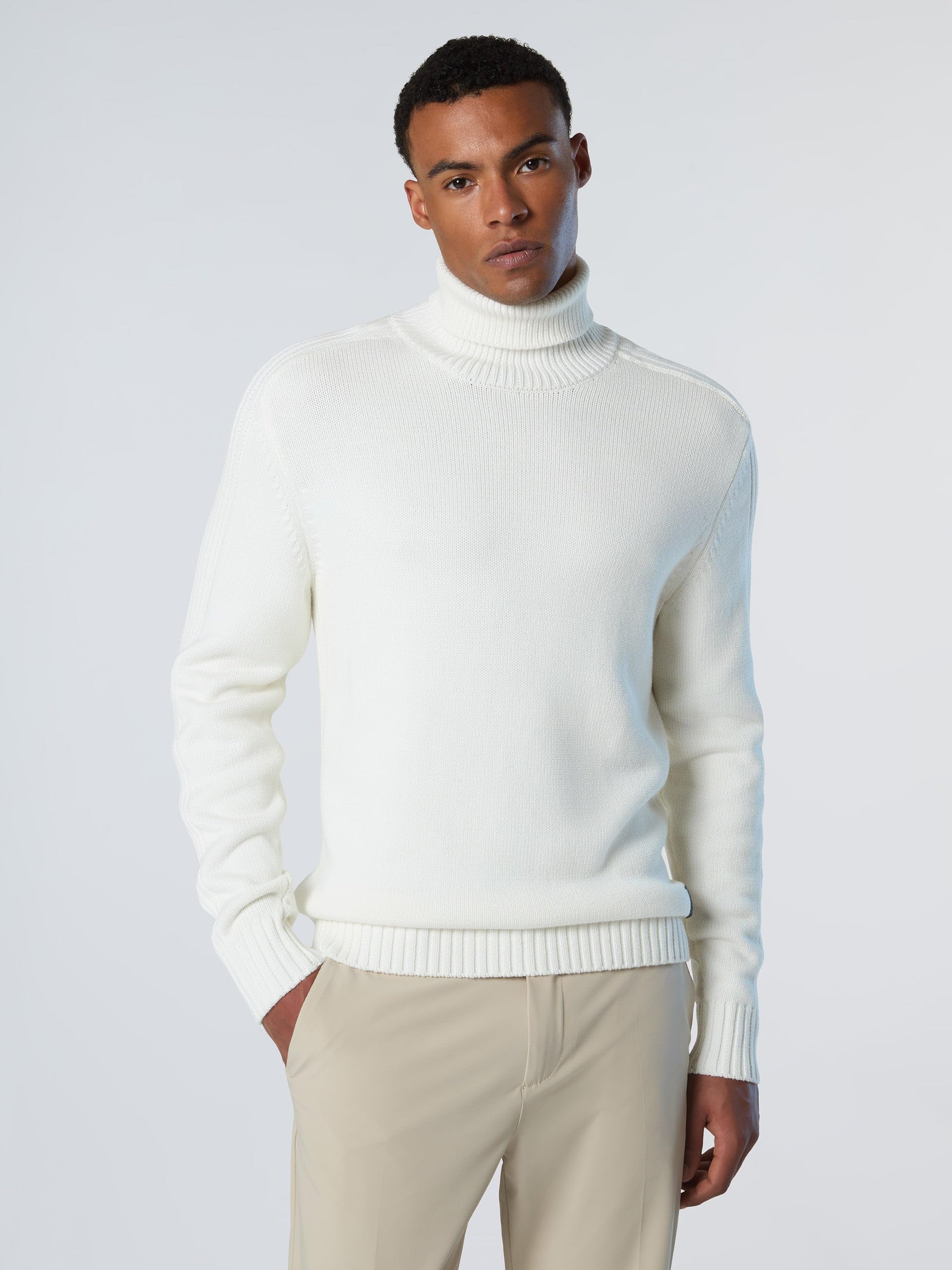NORTH SAILS Maglione Uomo in Cotone Organico e Nylon con Collo Alto