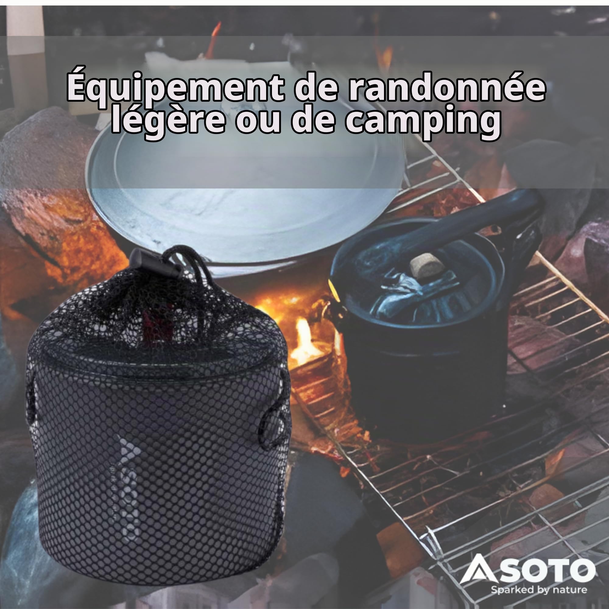 SOTO Amicus Poêle avec allumage (avec allumage + nouveau pot de rivière)