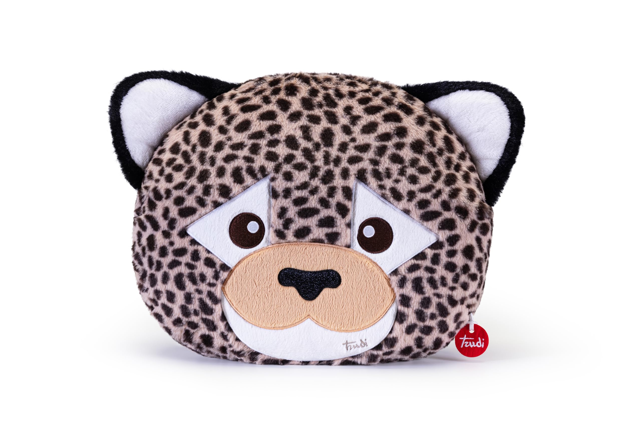 Trudi Cuscino Leopardo cuscini di peluche da arredo decorativi animali, regalo di compleanno | 32x38x9cm taglia M | Pillows | modello 28097