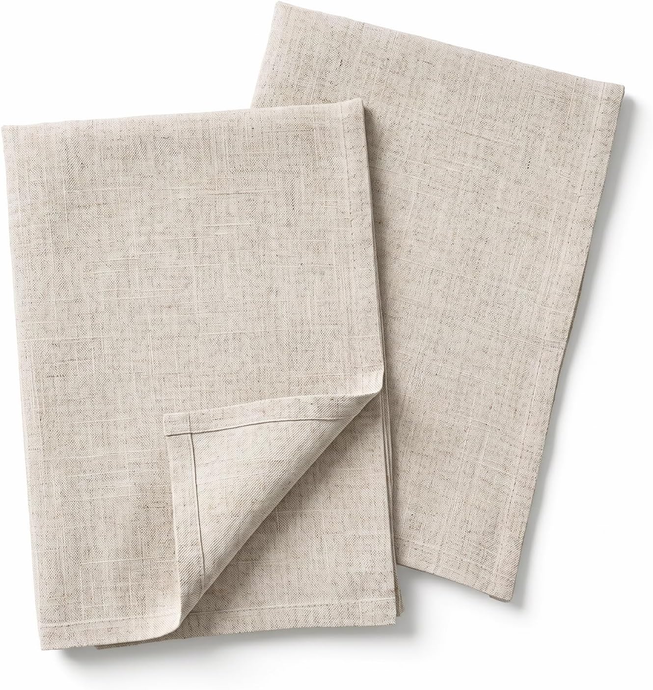 Fibrace 2PCS Linen Hand Towels Linen Dish Towels for Kitchen Linen Towel