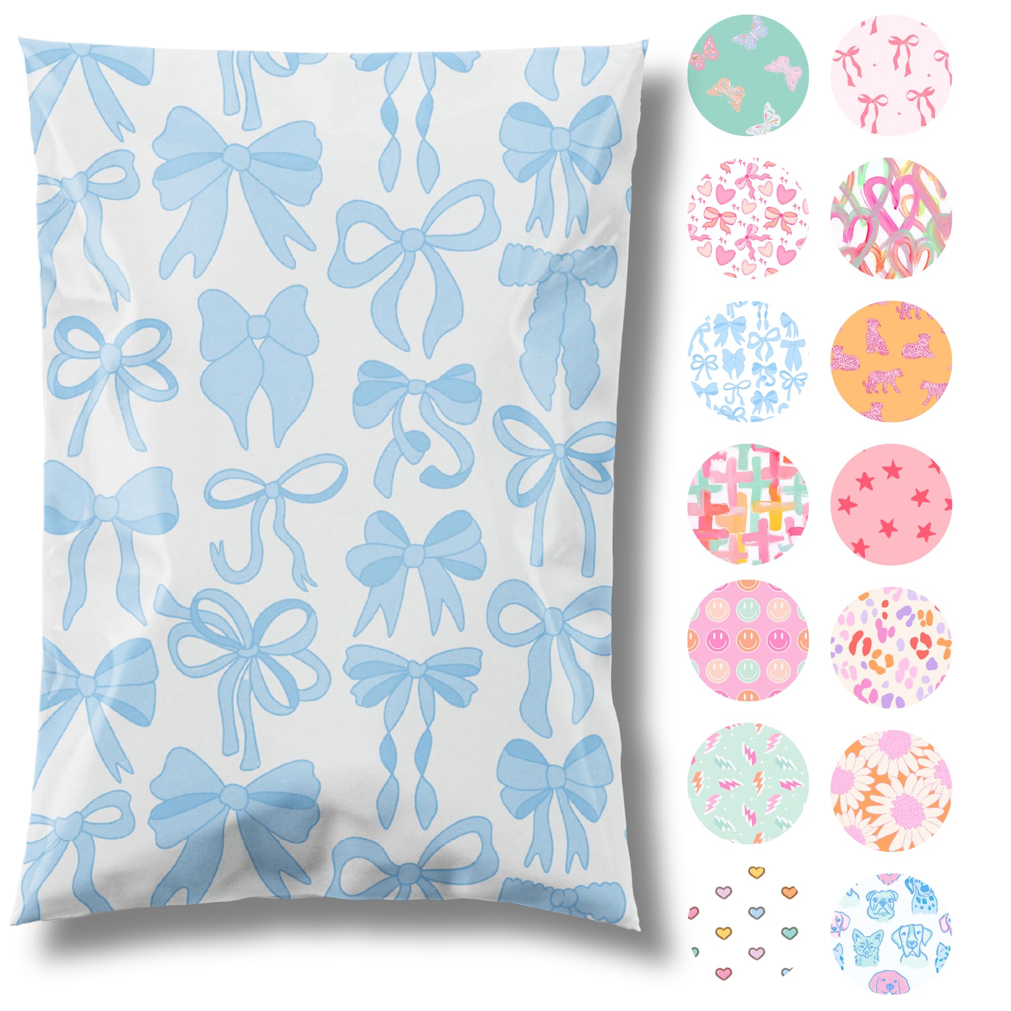 Pretty Package Store 14.5x19 Designer Poly Mailer 100 Pack Heavy Duty Waterproof Self Seal Shipping Bags for Small Business Large Mailing Envelopes