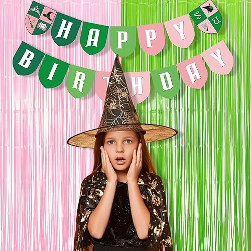 Miniatura 4 de BRAVESHINE Telón de fondo de serpentinas para fiesta, paquete de 2 cortinas de flecos de oropel de 3.2 x 8.2 pies para cumpleaños de niñas, mago,