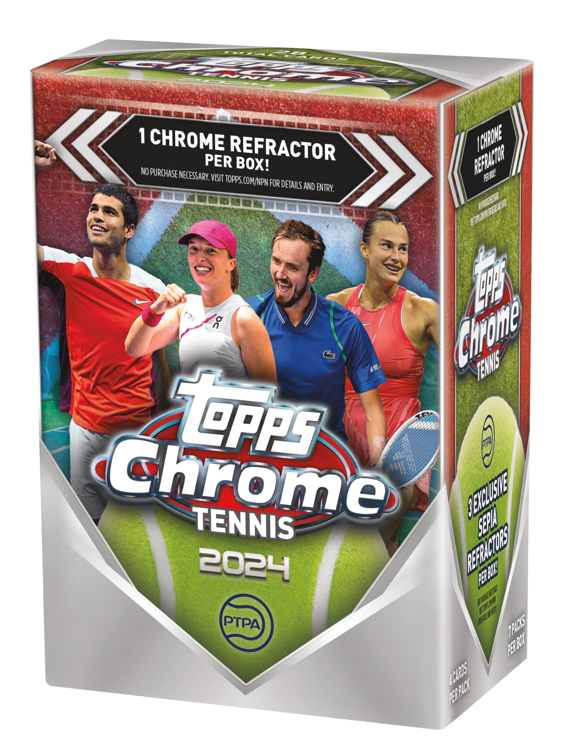 Amazon.com: 2024 Topps Chrome Tennis Retail Value Box