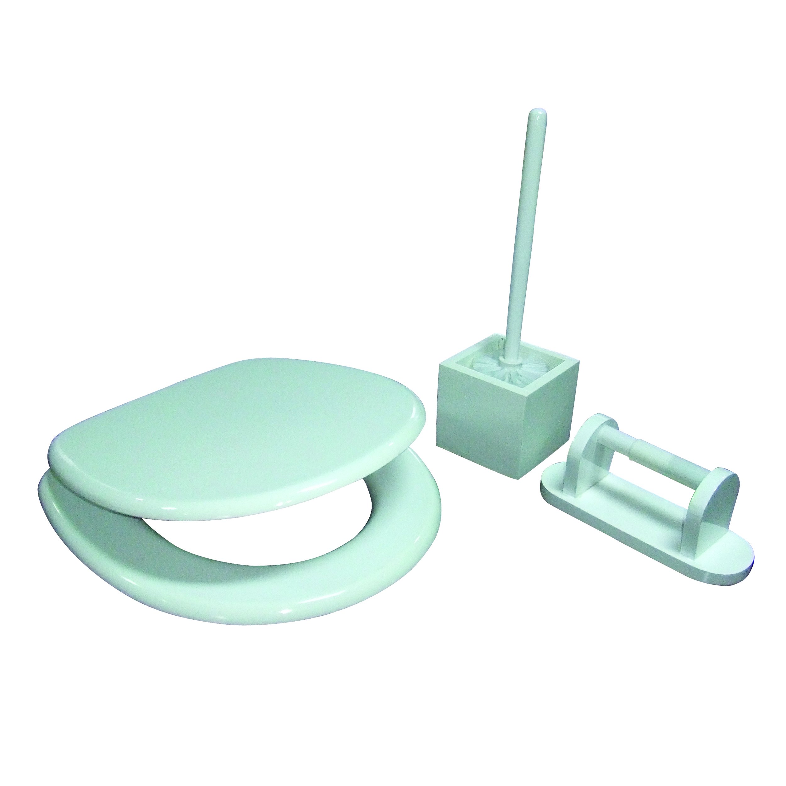 MSV, Set da WC, 3 pz, Bianco (Weiß)