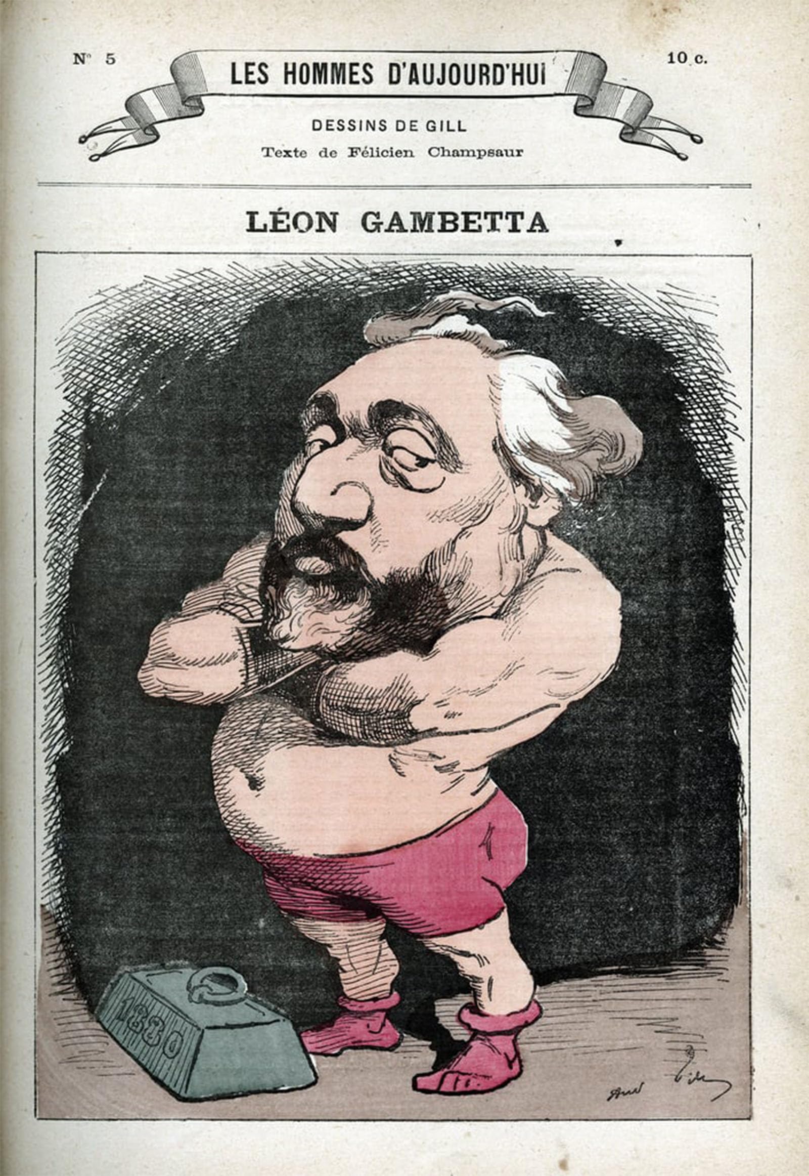 POSTERIIk Famous Print Pop Art Wall Art Graffiti Portrait of Leon Gambetta by Andre Gill Art Prints for Home Decor 60x90cm