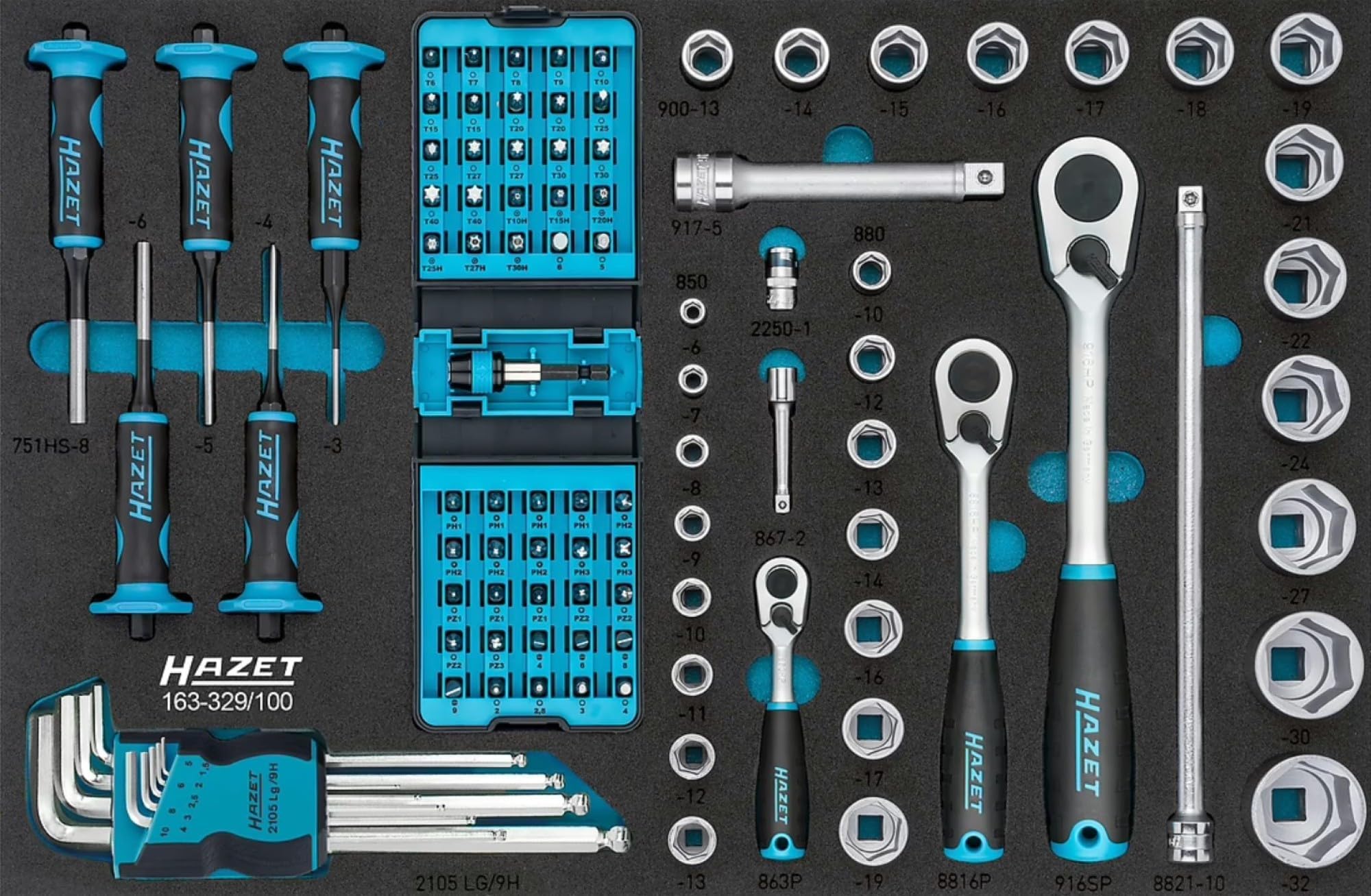 Hazet Werkzeug-Sortiment 163-329/100