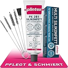 PLINTEX Silicone Grease for Fully Automatic Coffee Machines 30 g Effective Including Cleaning Kit – Grease for Brewing Unit, Fittings, Seals & O-Rings – Silicone Faucet Grease, Coffee Machine Grease
