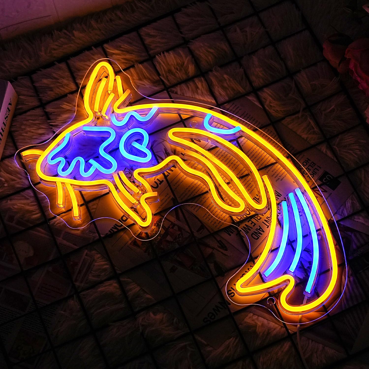 ネオンサイン LED 鯉ネオンサイン ラッキーアニマル