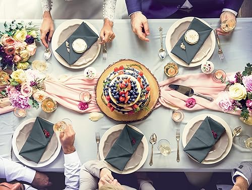 Vista 47 de Utopia Home Servilletas de tela negra (paquete de 12, 20 x 20 pulgadas), servilletas de cena ideales para fiestas, bodas y almuerzos/cenas Negro