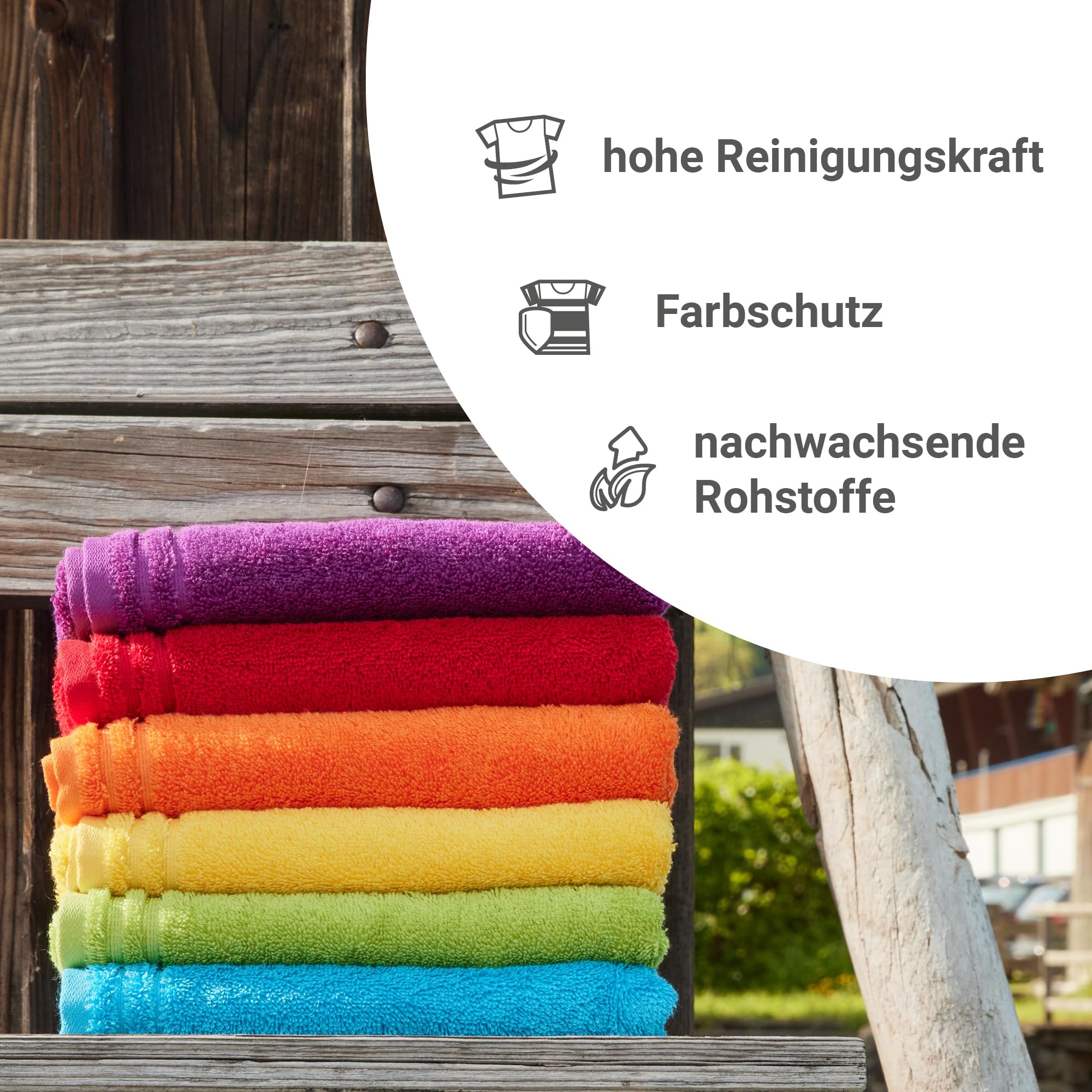 claro Kunterbunt 2,2 kg proszek do prania – opakowanie XXL wystarczające na 75 prań – proszek do prania kolorowych ubrań w pralce