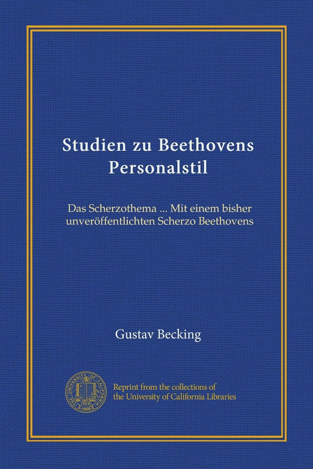 Studien zu Beethovens Personalstil Das Scherzothema