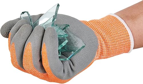 Miniatura 8 de Vgo... 1 par de guantes resistentes a cortes ANSI A3, protección de manos, revestimiento de goma de látex para jardinería y trabajo (talla M,