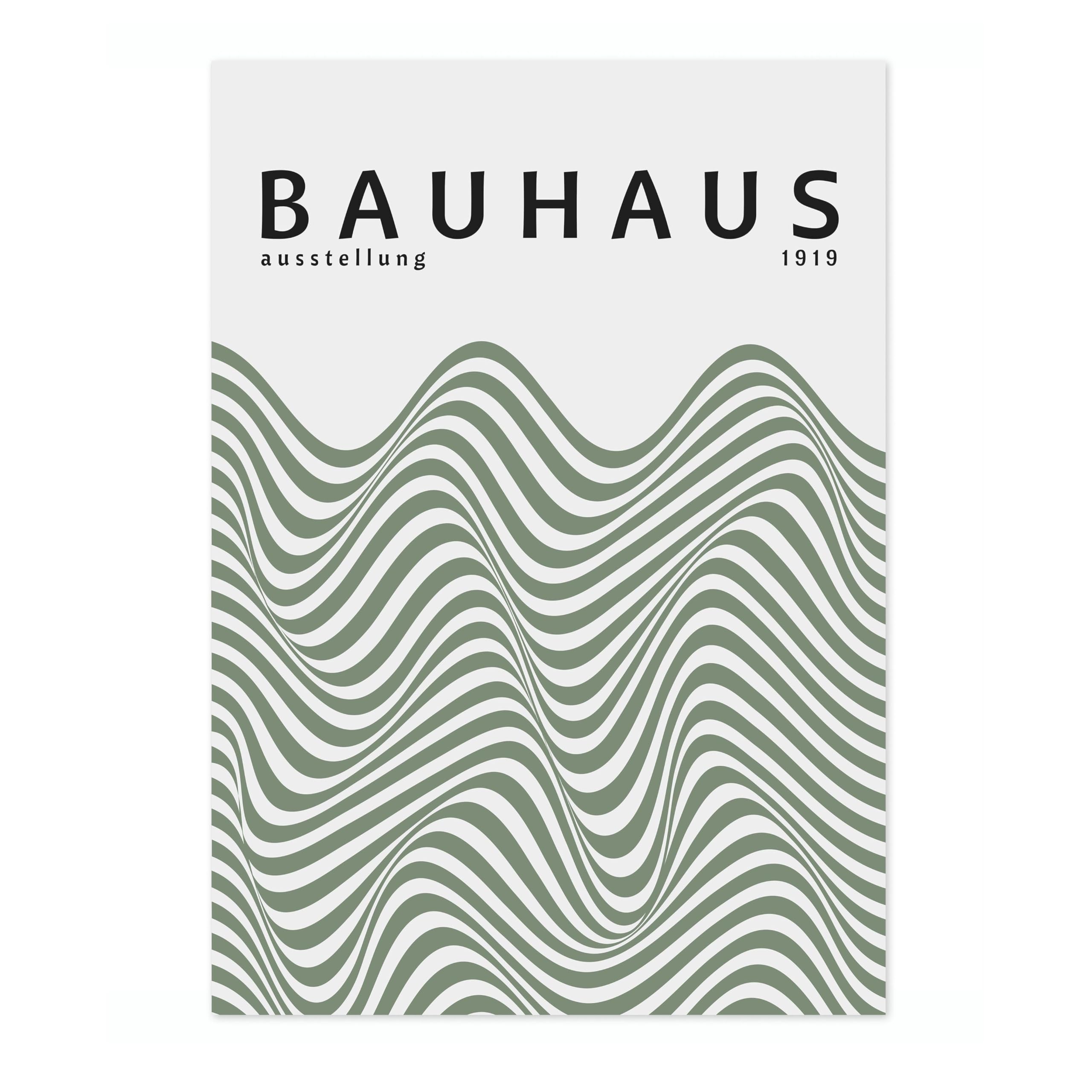 Green Swirls Bauhaus Poster Mid Century Modern Wall Decor Print, Abstract Geometric Wall Art Boho Abstract Artwork Architecture, Archival Matte, A1 (Print Only) - 84.1x59.4cm โ image 1