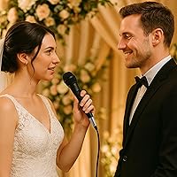 Vista 5 de Bowens Dynamic Mic XLR - Micrófono de karaoke con cable de 15 pies, micrófono vocal de mano para cantar, DJ, podcasting y sistemas de PA, kit