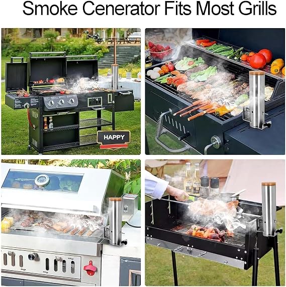 Electric Barbecue Smoker,Portable Stainless Steel Electric Smoke Generator,Adjustable Smoke Output, for Preserving Foods