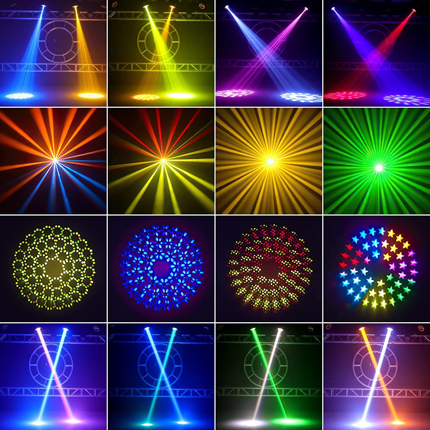 230W 7R Beam Teste Mobili 17 Gobos 14 Colori 24 prismi Luci Palco Moving Head per Concerti, Palcoscenici, Club, Feste