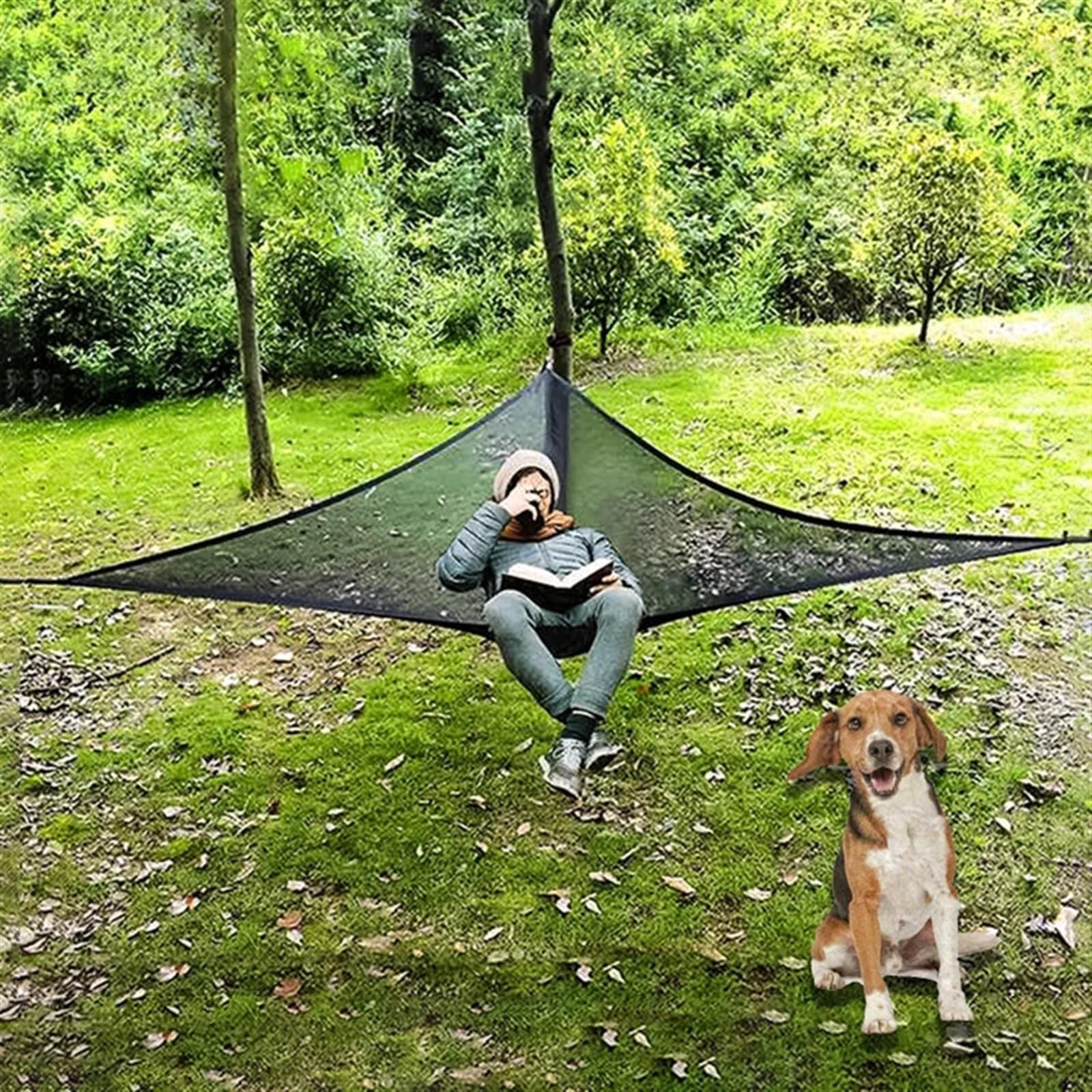 Hamaca de ocio, hamacas triangulares para exteriores, jardín, para dormir, colgar turísticas, hamacas portátiles para suministros de equipo de camping