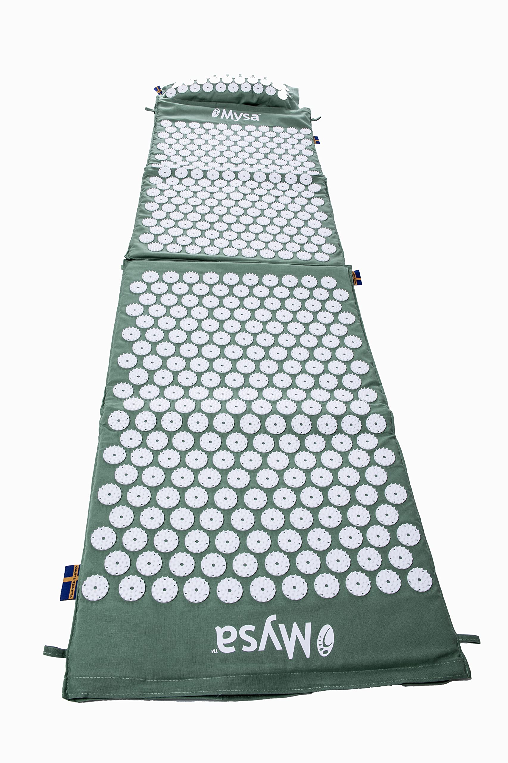 THERMO MYSA DUO XXL : Tapis d'acupression XXL plus coussin chauffant : 180 cm! pour grandes corpulences / l'ensemble du corps. L'authentique suédoise : la meilleure # 1 au monde ! +tutoriel et 4 sacs
