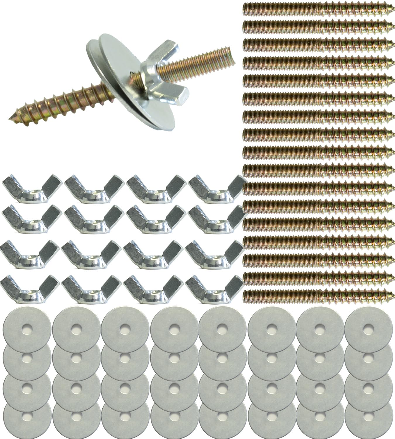 17 Sets Bird Perch Screws, Stand Platform Accessories for DIY Cages, Bird Playgrounds, Small Animal Breeding Boxes, and Hamster Board Pole Fixing (Double-Ended Screws)