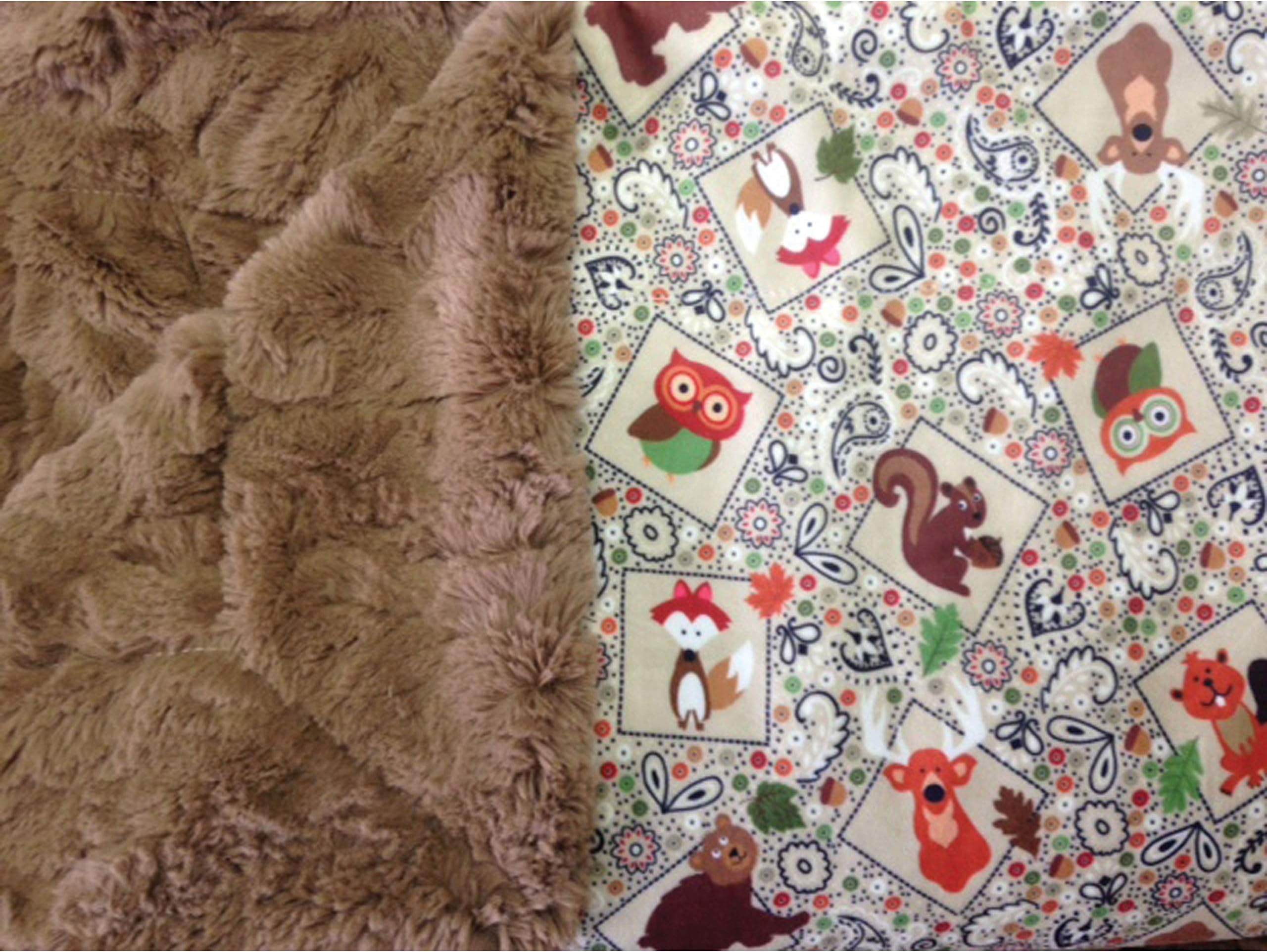 Camp Casual CC-005CCT Tan (Reverse Mocha) 50"x60" The Throw - Cozy Critters,1 Pack