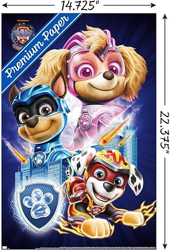 Miniatura 3 de Trends International Paw Patrol The Mighty Movie - Póster de pared de grupo