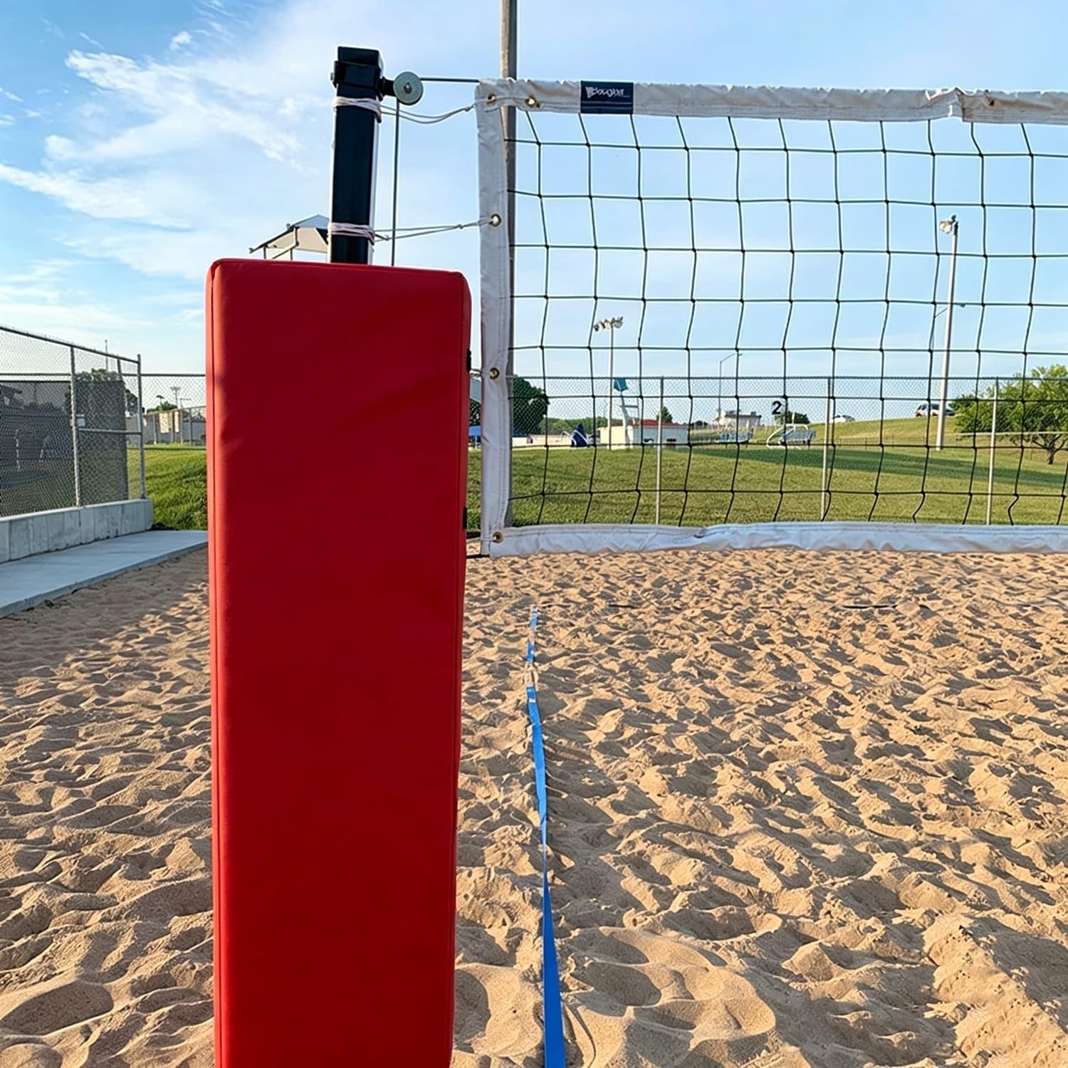 AVLLSO Basketball Pole Pad 6ft Tall Square Pole Protector Pad for Playground Parking Garage, 3x3/ 4x4/ 5x5/ 6x6/ 7x7/ 8x8, Safety Pole Pad, Impact - Resistant(Red,4"X4"(10X10CM))