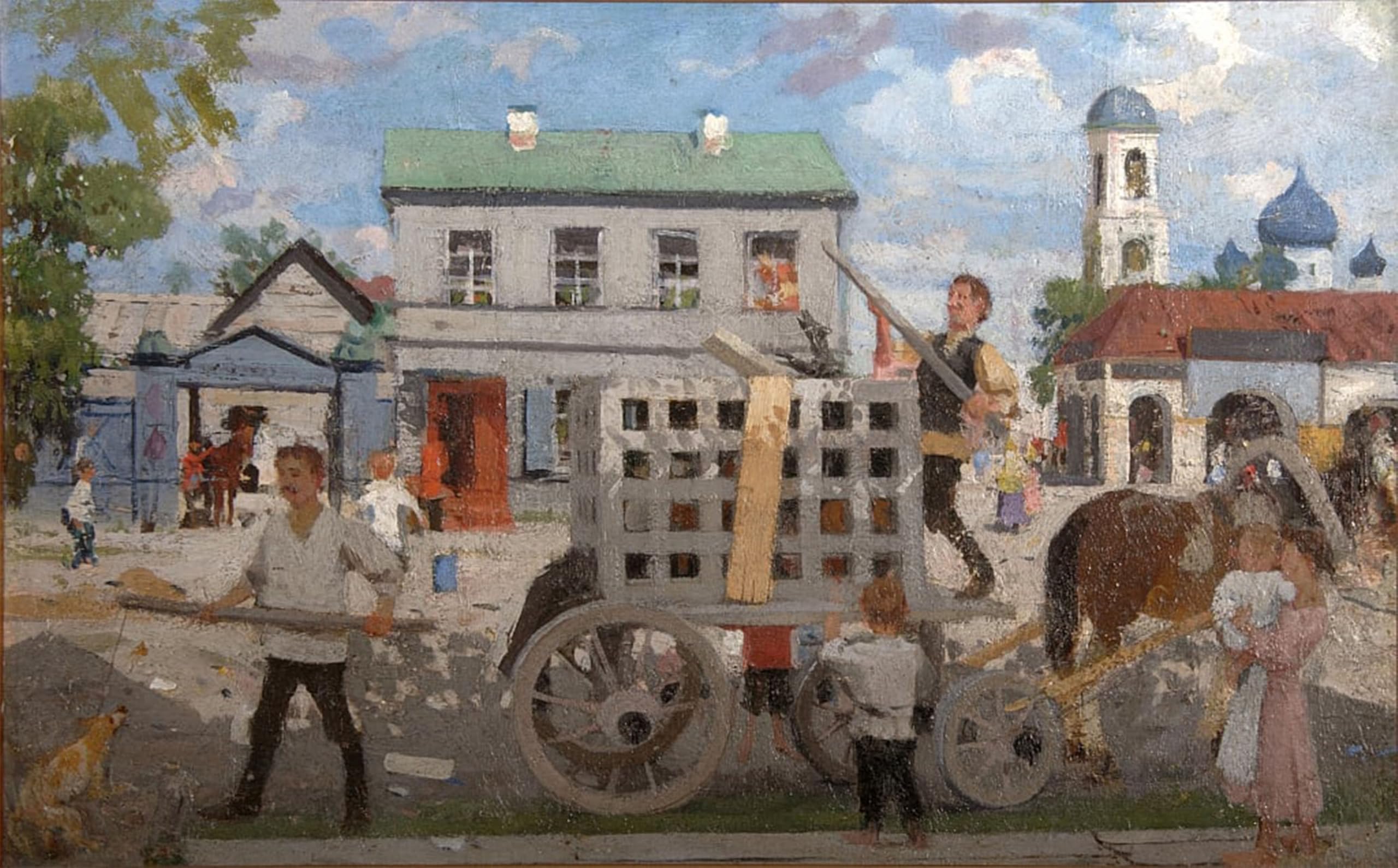 POSTERIIk Famous Print Pop Art Wall Art Graffiti Dog Catchers by Boris Mikhailovich Kustodiev Art Prints for Home Decor 60x90cm