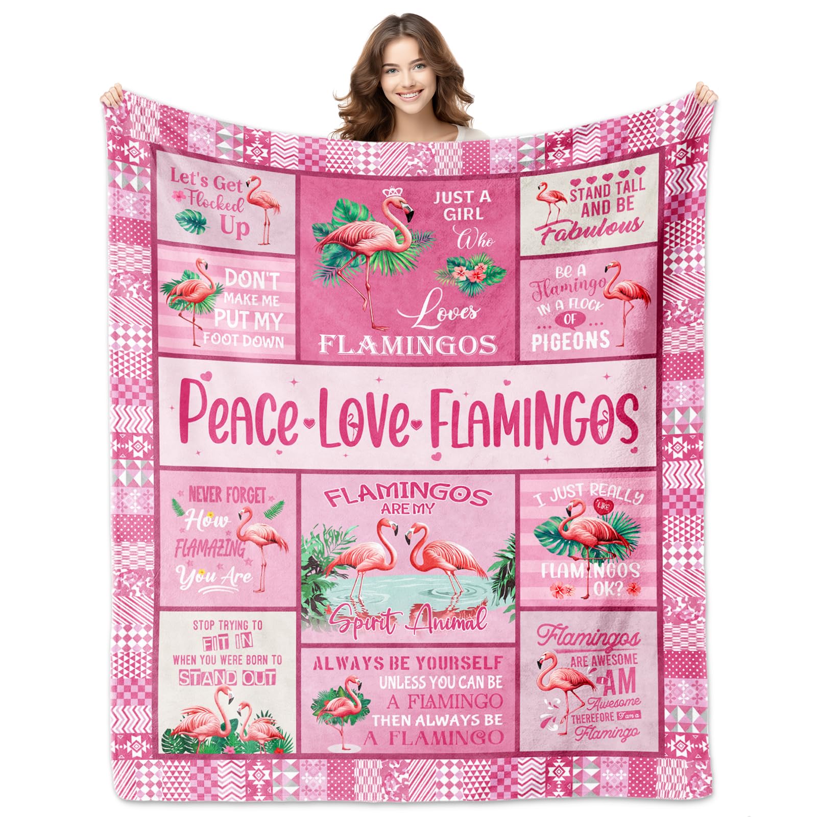 Flamingo Gifts, Flamingo Blanket 60"X50", Flamingo Gifts for Women, Flamingo Gifts for Girls, Flamingo Gifts for Flamingo Lovers, Gifts for Flamingo Lovers, Flamingo Gifts for Christmas Birthday