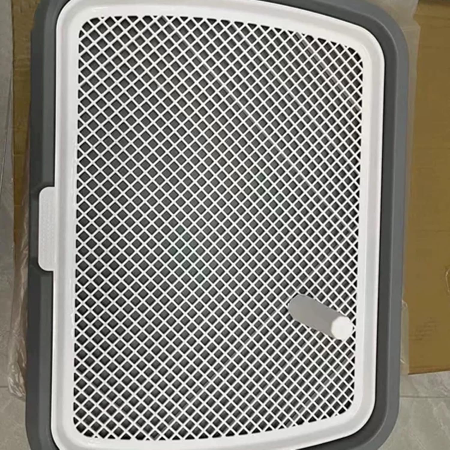 Flatbed Dog Toilet Dog Toilet with Urinary Guide Column Removable Design Easy to Clean Portable Pet Potty Indoor Pet Training Toilet Not Easy to Deform Suitable for Small and Medium-sized Dog(Gray)