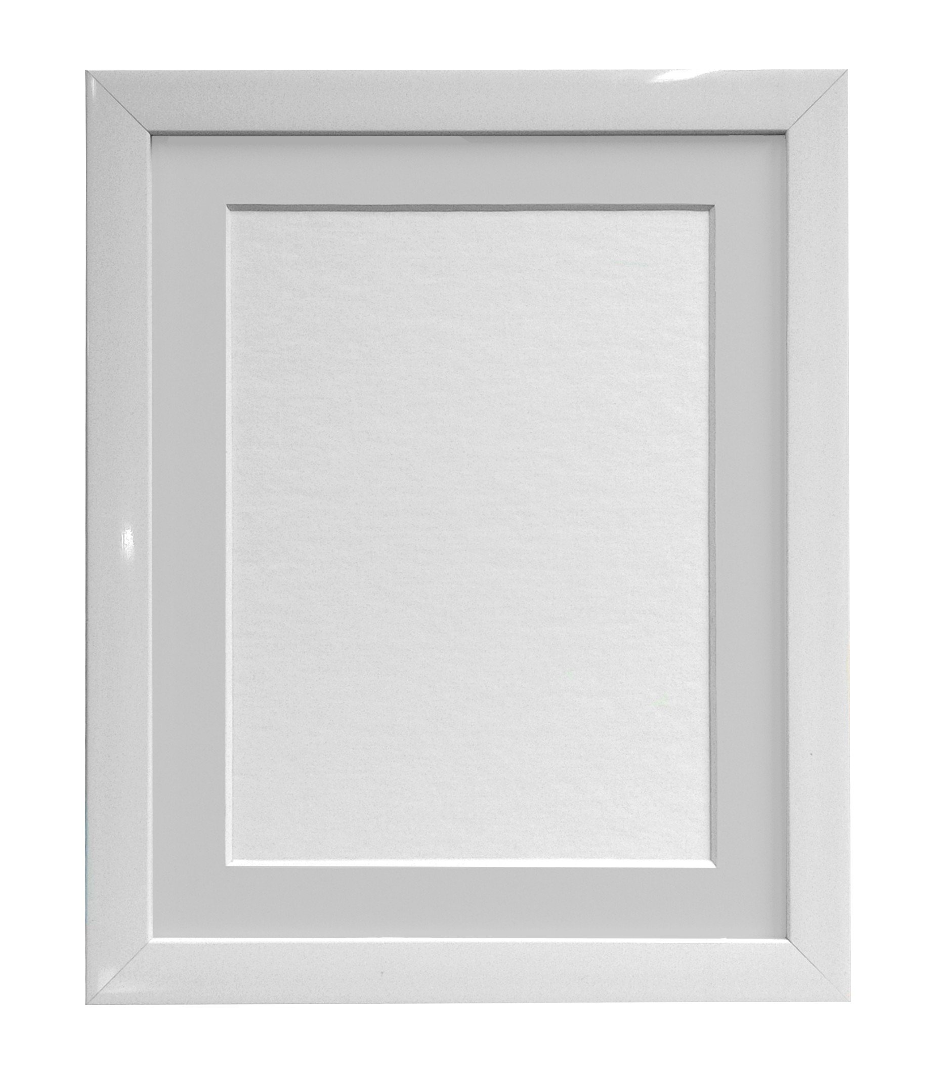 FRAMES BY POST 20mm White Picture Photo Frame with Light Grey Mount 6" x 4" For Pic Size 4" x 3" โ image 1