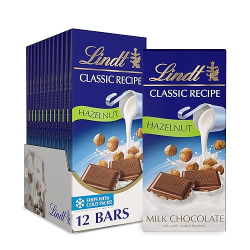 Vista 25 de Lindt CLASSIC RECIPE - Barra de caramelo de chocolate blanco con galletas y crema, caramelo de chocolate blanco con piezas de galletas de chocolate