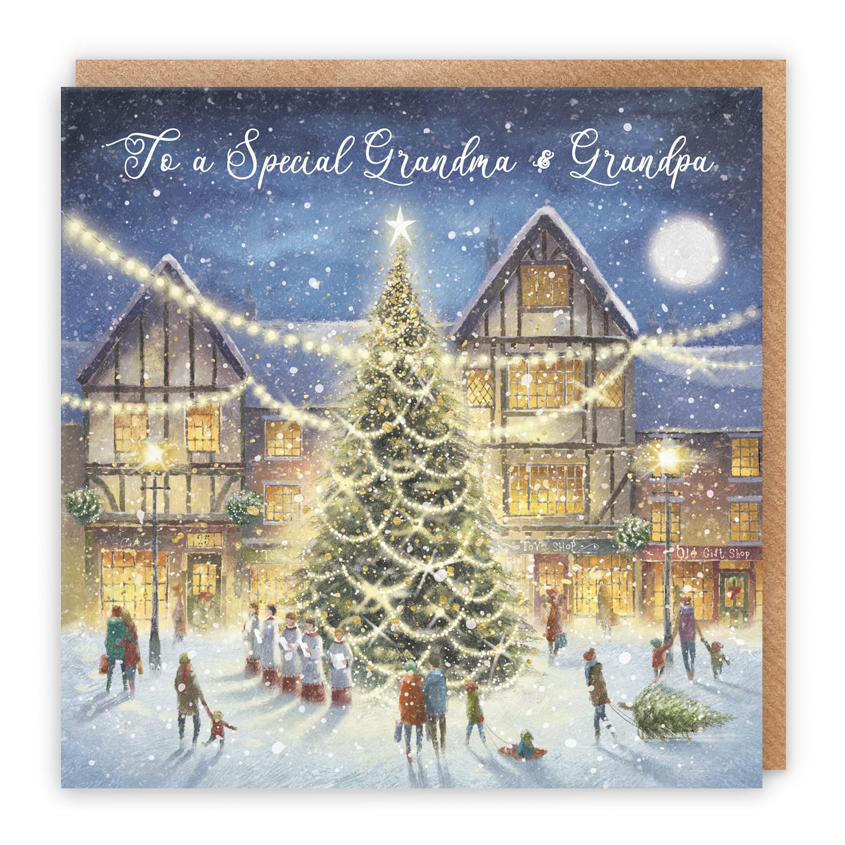 Hunts England, Grandma And Grandpa Christmas Card, 'Christmas Eve', To A Special Grandma & Grandpa, Milo's Gallery Collection