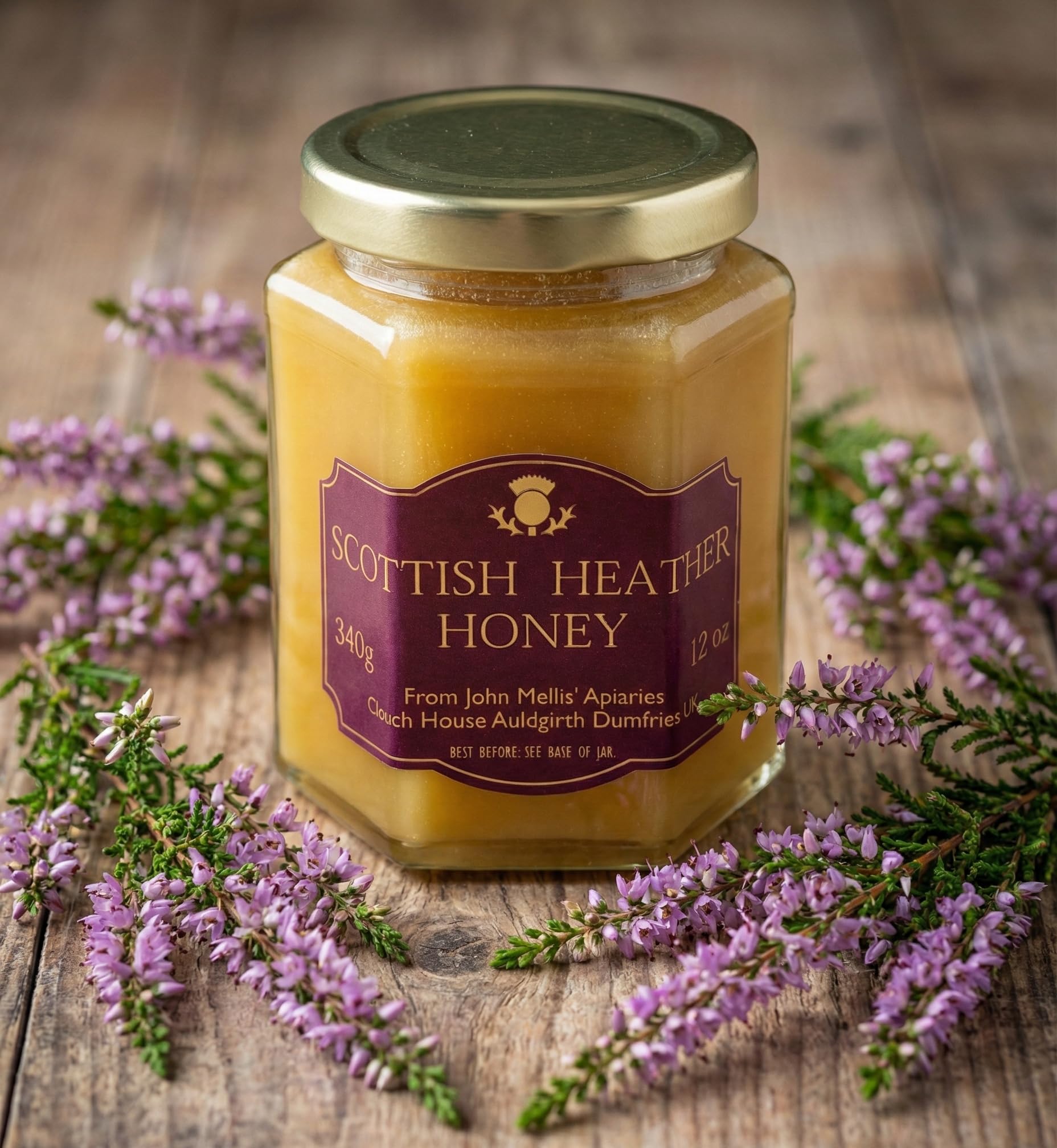 Amazon.com : John Mellis Apiaries Scottish Ling Heather Honey 12oz