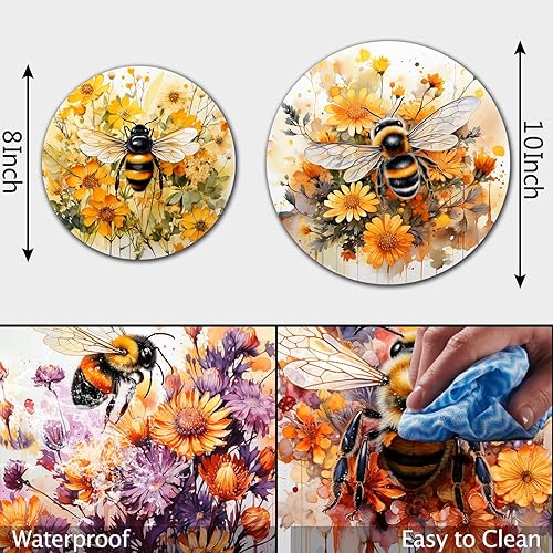 Miniatura 45 de 4 fundas redondas para quemador de estufa de Halloween, cubiertas de quemador eléctrico de calabaza de otoño, 8 y 10 pulgadas, cubierta para Obras