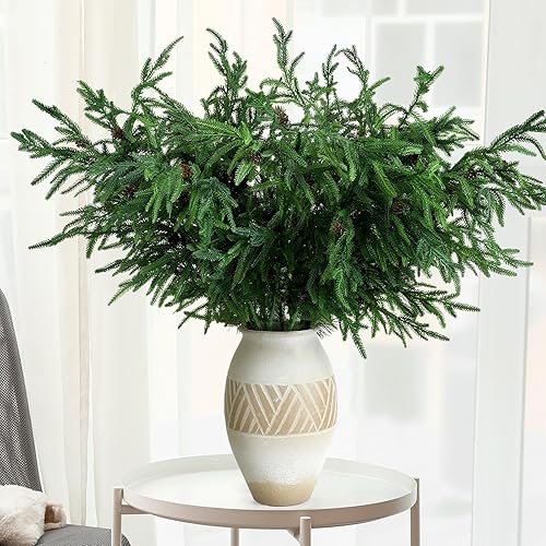 Miniatura 4 de Rama de pino de Navidad de 36 pulgadas con piñas y vegetación para manualidades, guirnalda, corona y decoración del hogar (6 piezas)