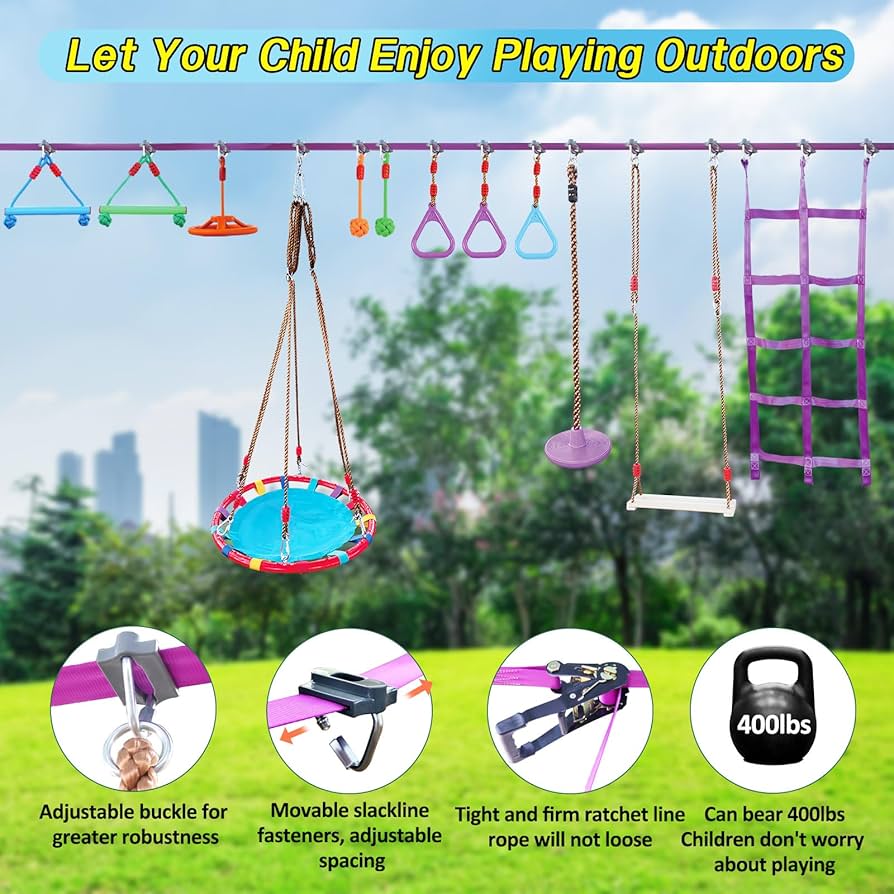 TOUCH DOWN ラントレ Amazon.com: AOBOTE Ninja Warrior Obstacle Course for Kids