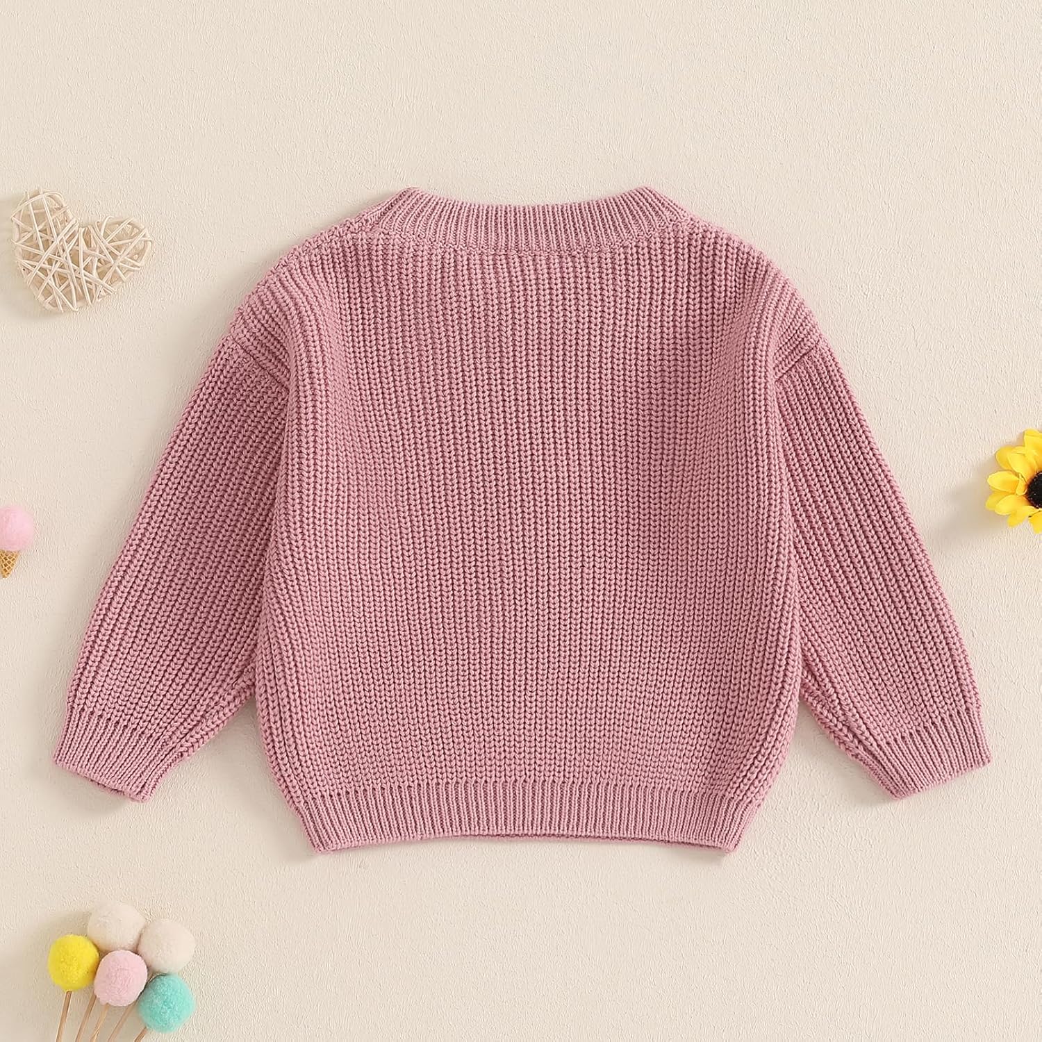 Mommy and Me Sweater Matching Family Outfit Long Sleeve Knit Sweater Pullover Mom and Baby Clothes - Image 5