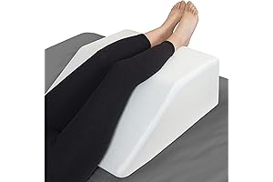 10-Inch Medical Grade Wedge Pillow for Legs with Memory Foam Top
